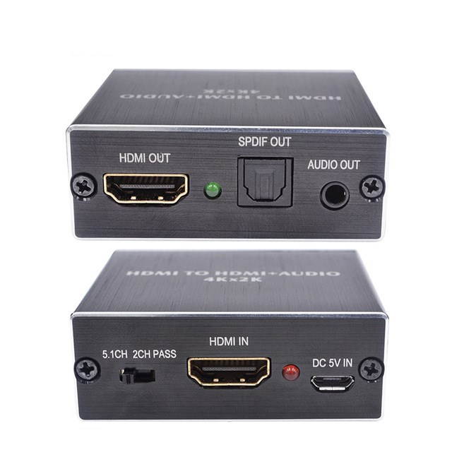 KuWFi SW11 HDMI Audio Extractor HDMI to HDMI/Optical TOSLINK SPDIF/3.5mm Audio Extractor