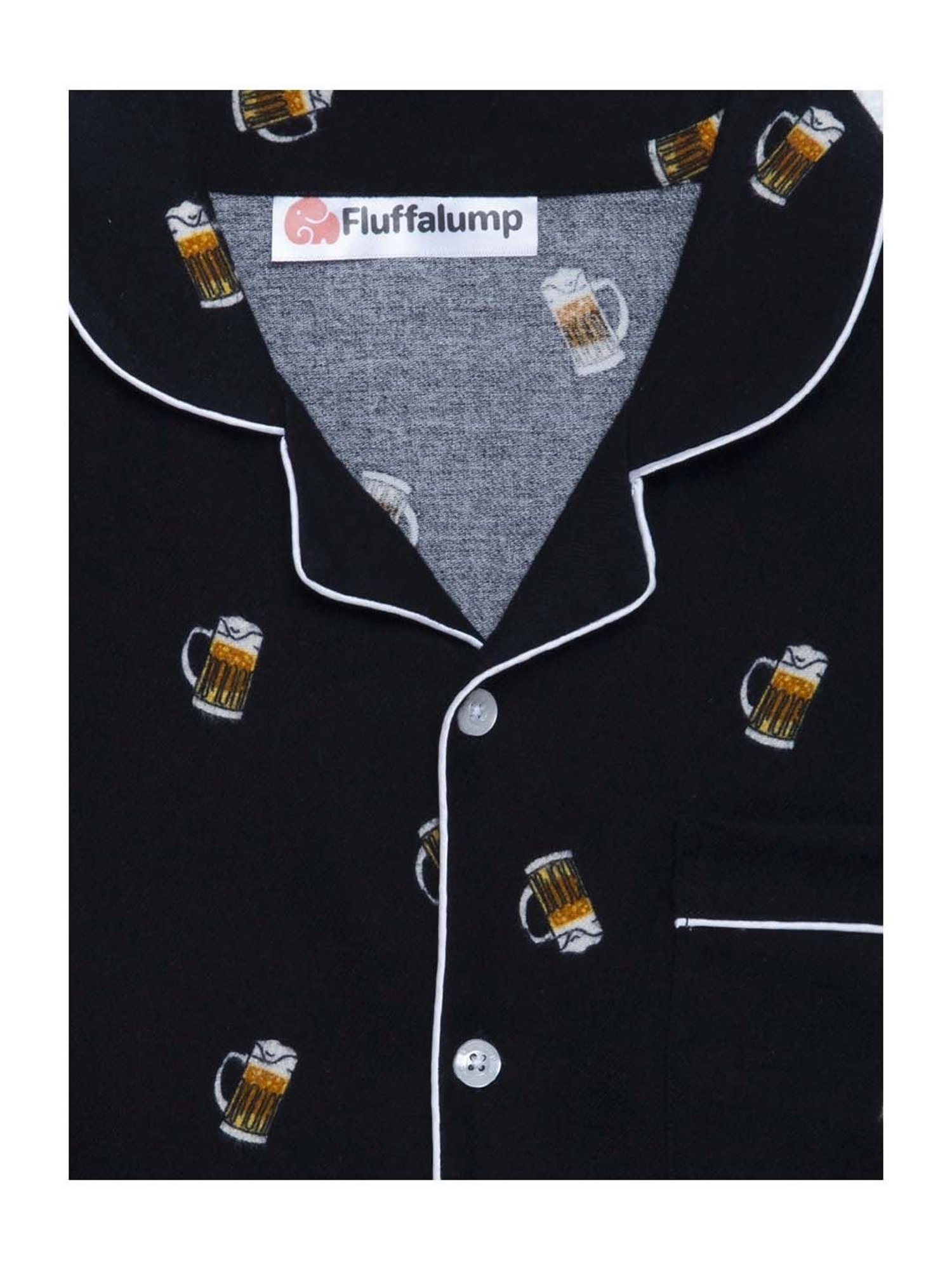 Fluffalump Boys Multicolor Cotton Printed Nightwear Top & Pants Set