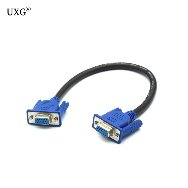 25cm/10" HD15Pin VGA D-Sub Short Video Cable Cord Male to Male M/M Male to Female and Female to Female RGB Cable for Monitor