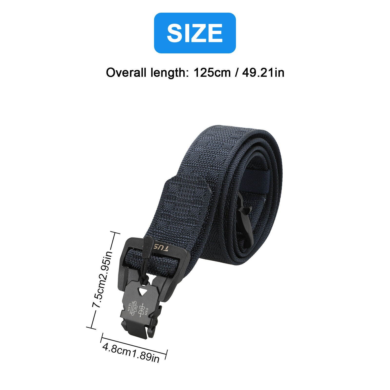 Men's Heavy Duty Tactical Military Belt Fashion with Quick-Release Metal Buckle