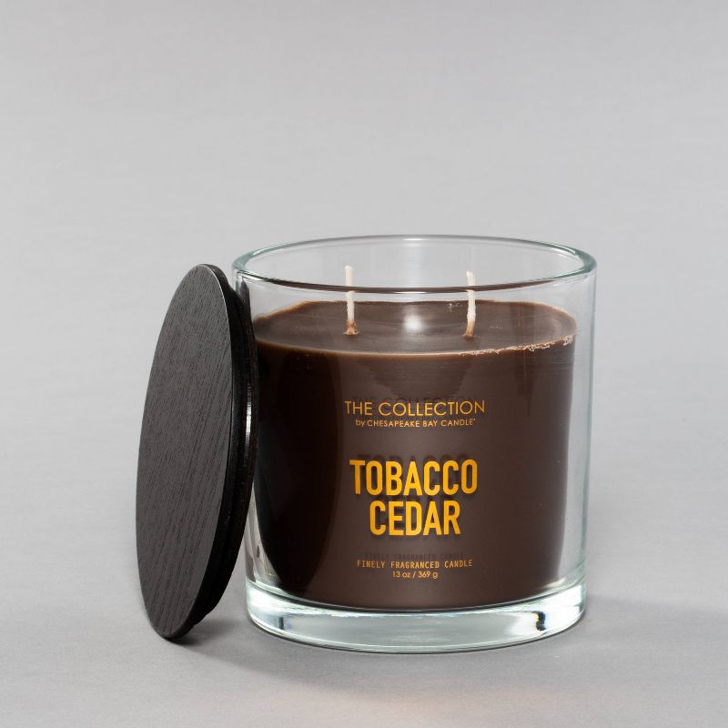 13oz Glass Jar 2-Wick Candle Tobacco Cedar - The Collection By Chesapeake Bay Candle