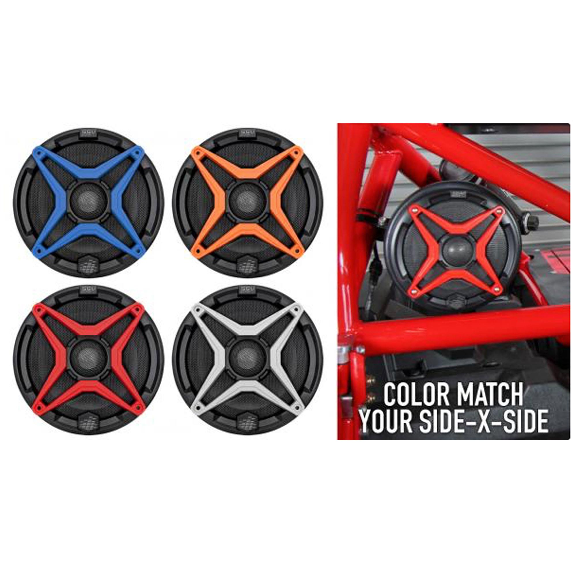 SSV WORKS WP-CGS-R Red Grille 4 WP-A6 Speaker To Color Match RZR/ATV/UTV/Cart