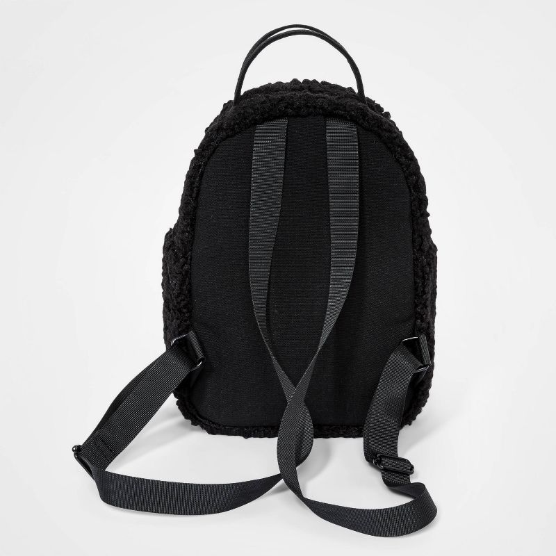 Girls' Mini Backpack with Floral Pocket - art class™ Black