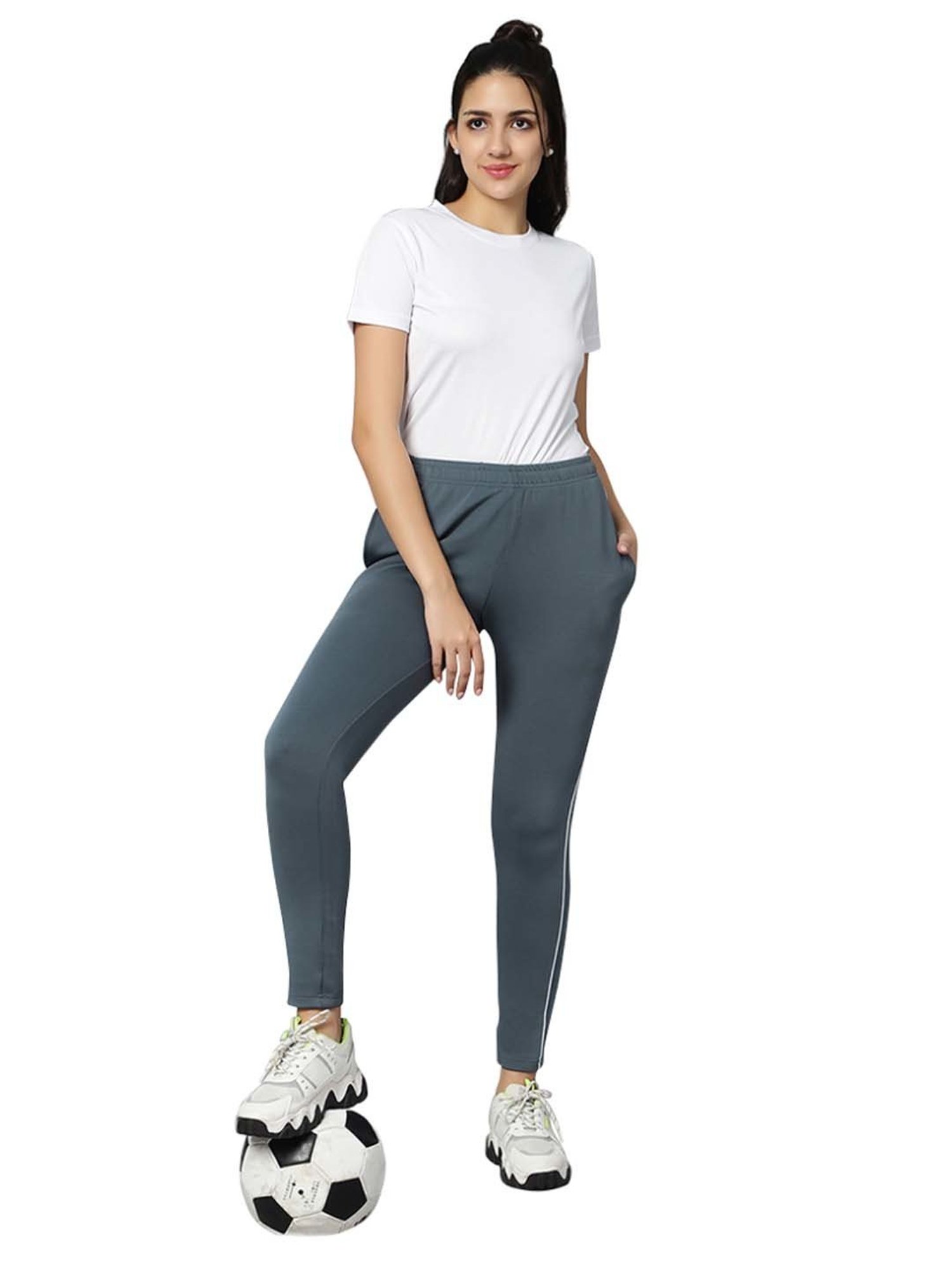 Omtex Black & Grey Mid Rise Sports Track Pants - Pack Of 3