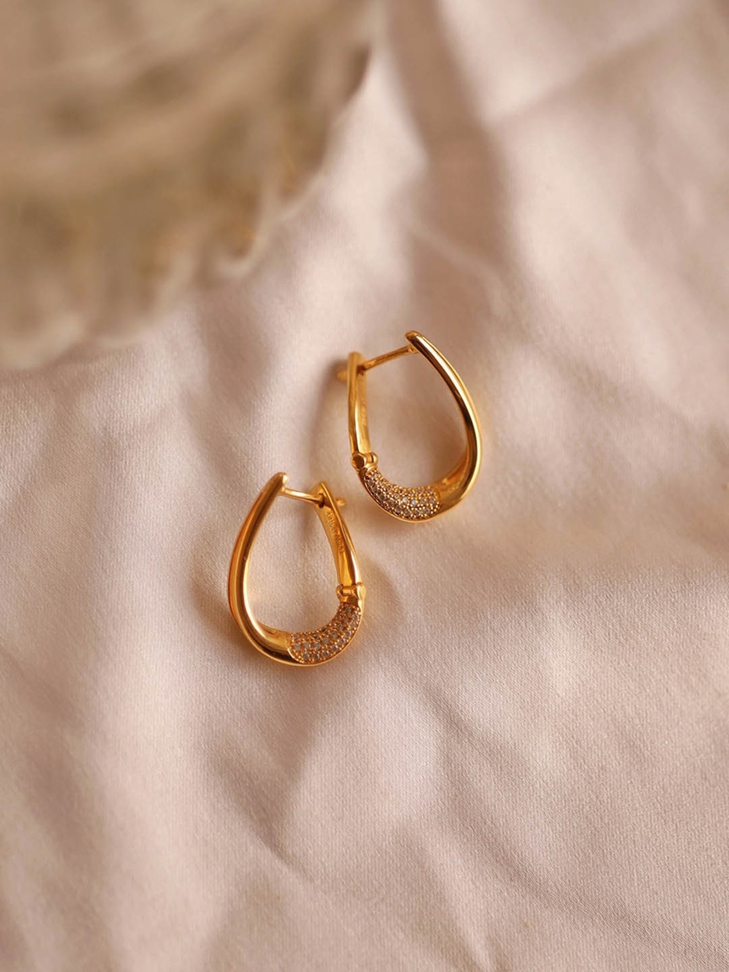 Perfectly Average U-shaped Studded Hoops for Women & Girls