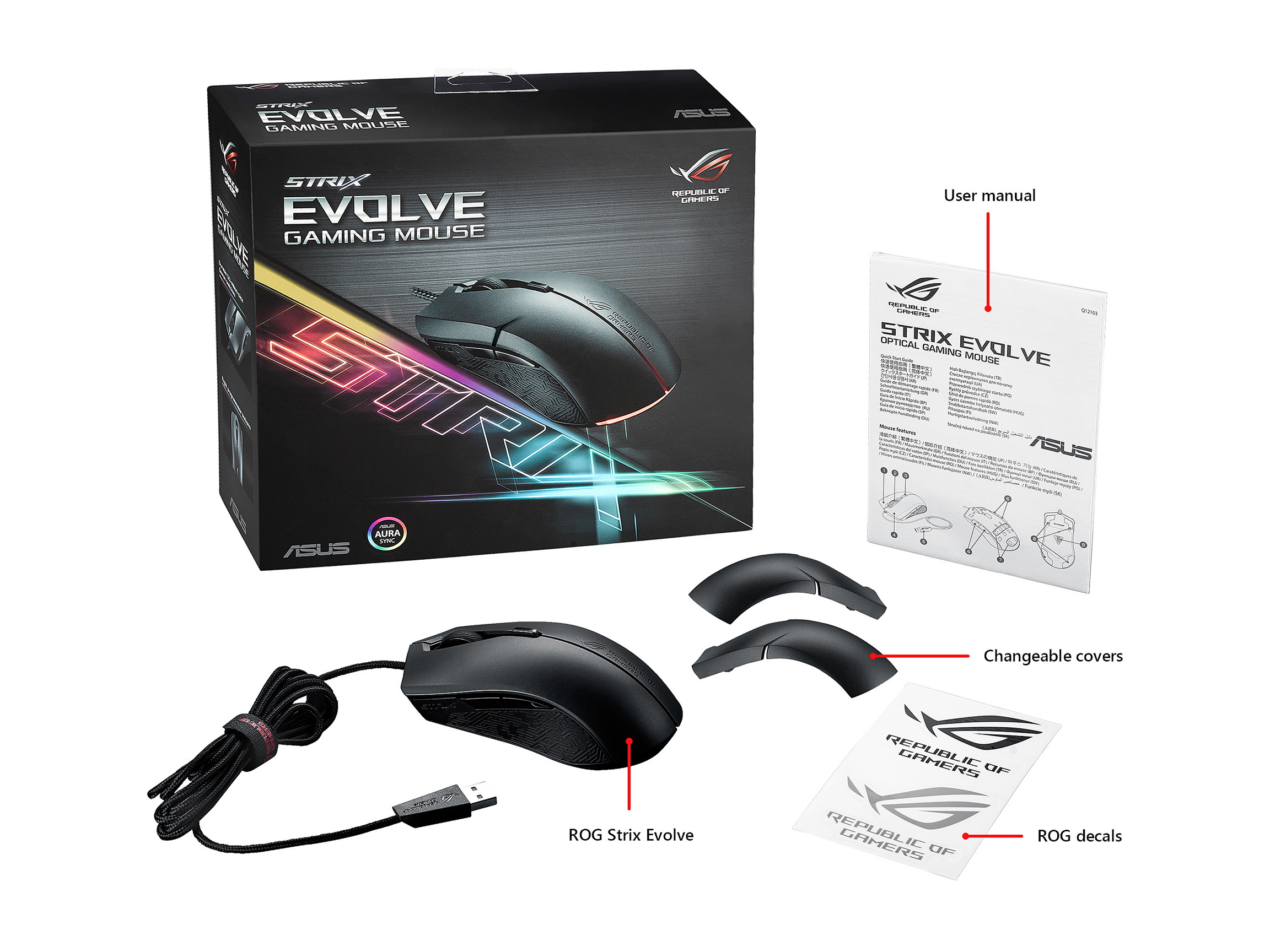 ASUS ROG Spatha RGB Wireless / Wired Laser Gaming Mouse