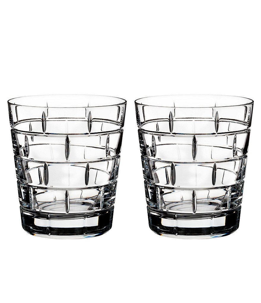 Rogaska Quoin Double Old-Fashioned Glasses, Set of 2
