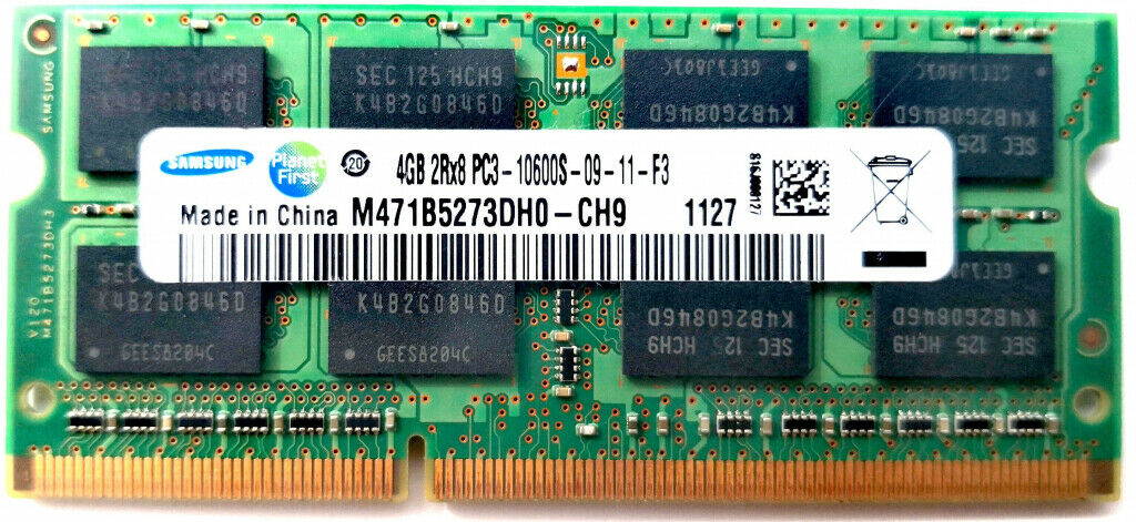 Samsung 8GB (2X4GB) 2Rx8 PC3 DDR3 Laptop Memory-M471B5273DHO-CH9