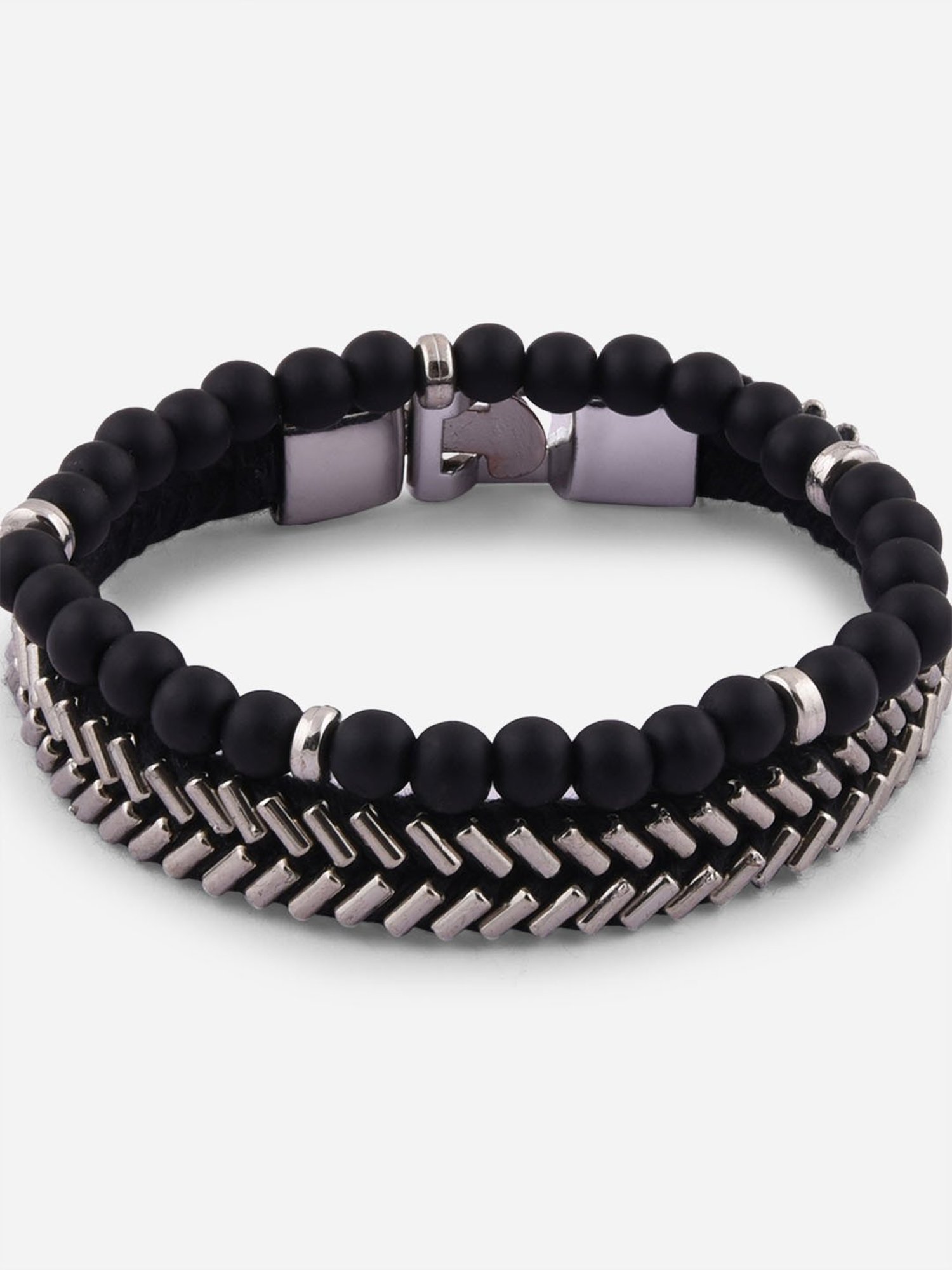 The Bro Code Multipack Elasticated Semi Precious Beaded Bracelet For Men - Set of 2