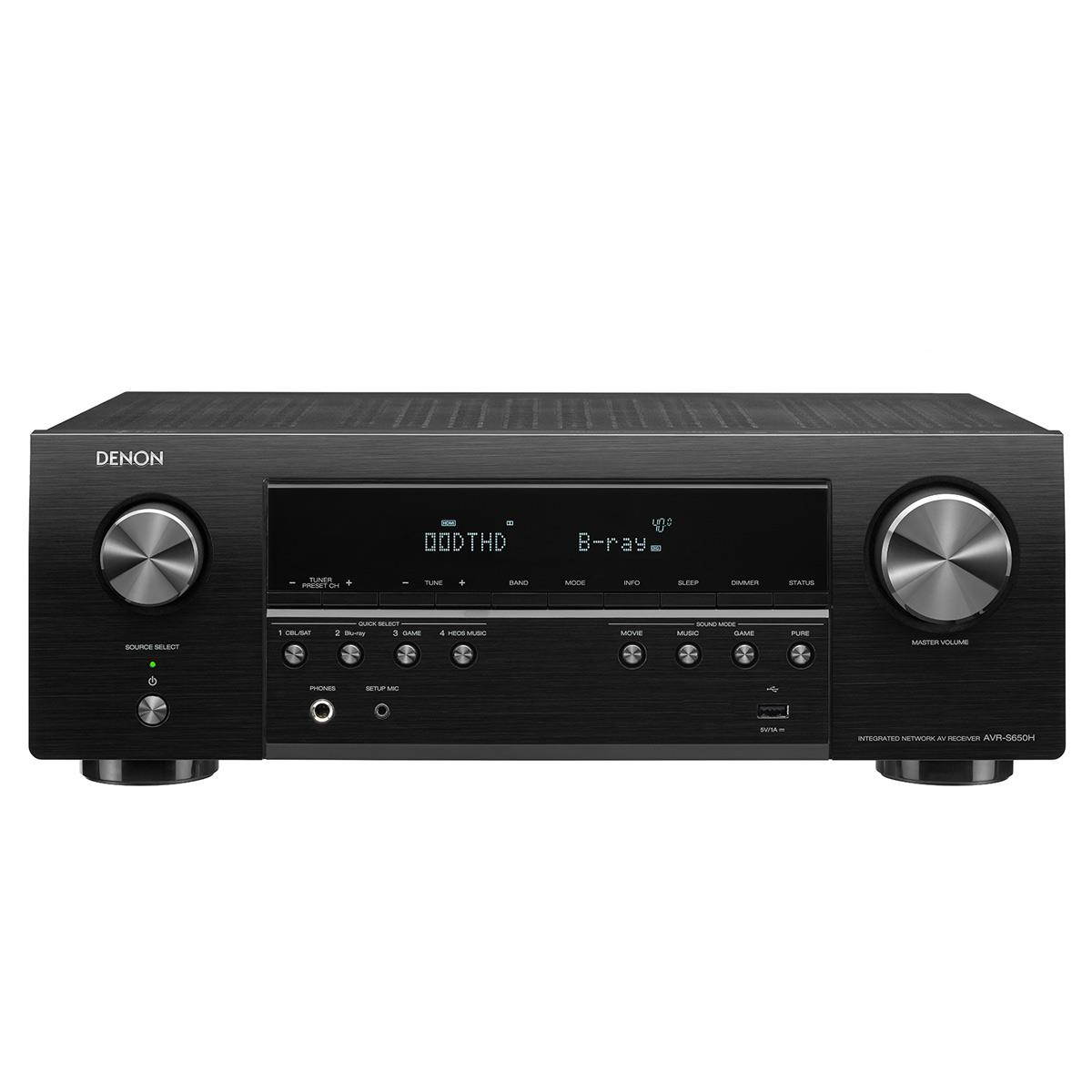 Denon AVR-S540BT 5.2 Channel 4K Ultra HD AV Receiver with Bluetooth