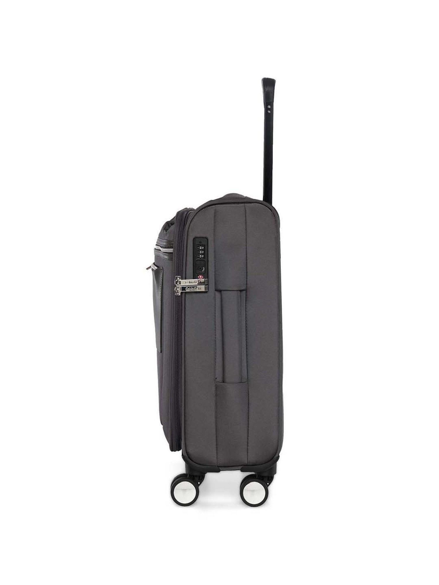 Calvin Klein Union Square Dark Grey Polyester Soft Cabin Trolley - 19 cms