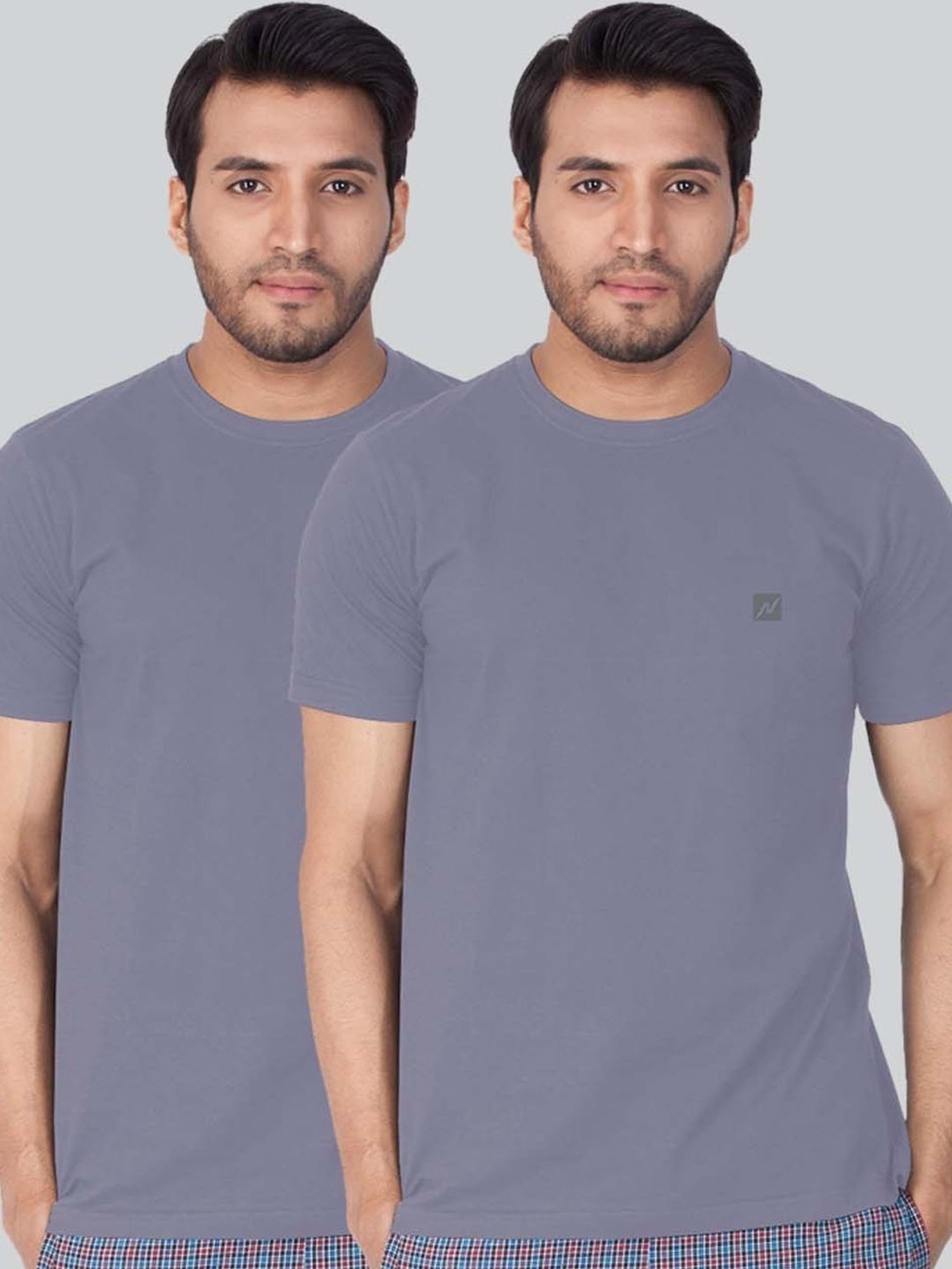 Lux Nitro Purple Regular Fit T-Shirt Pack of - 2