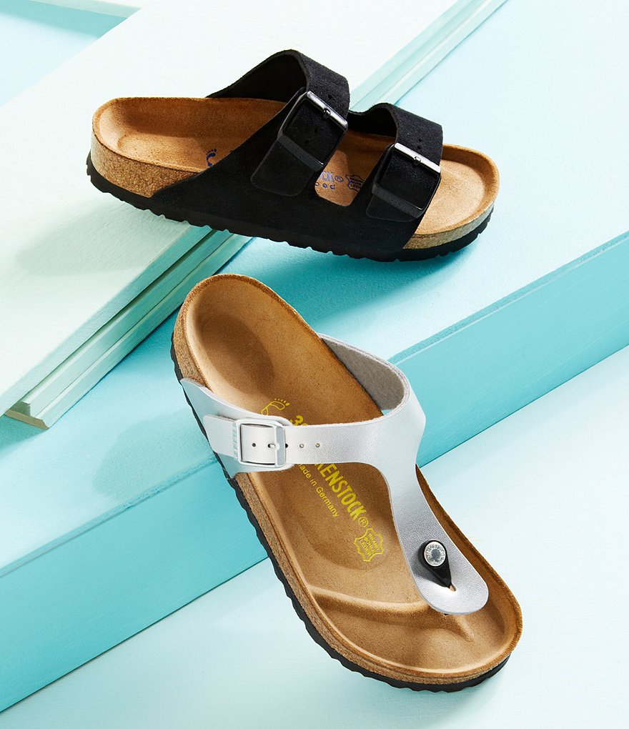 Birkenstock Women's Arizona Suede Dual Adjustable Buckle Strap Sandals