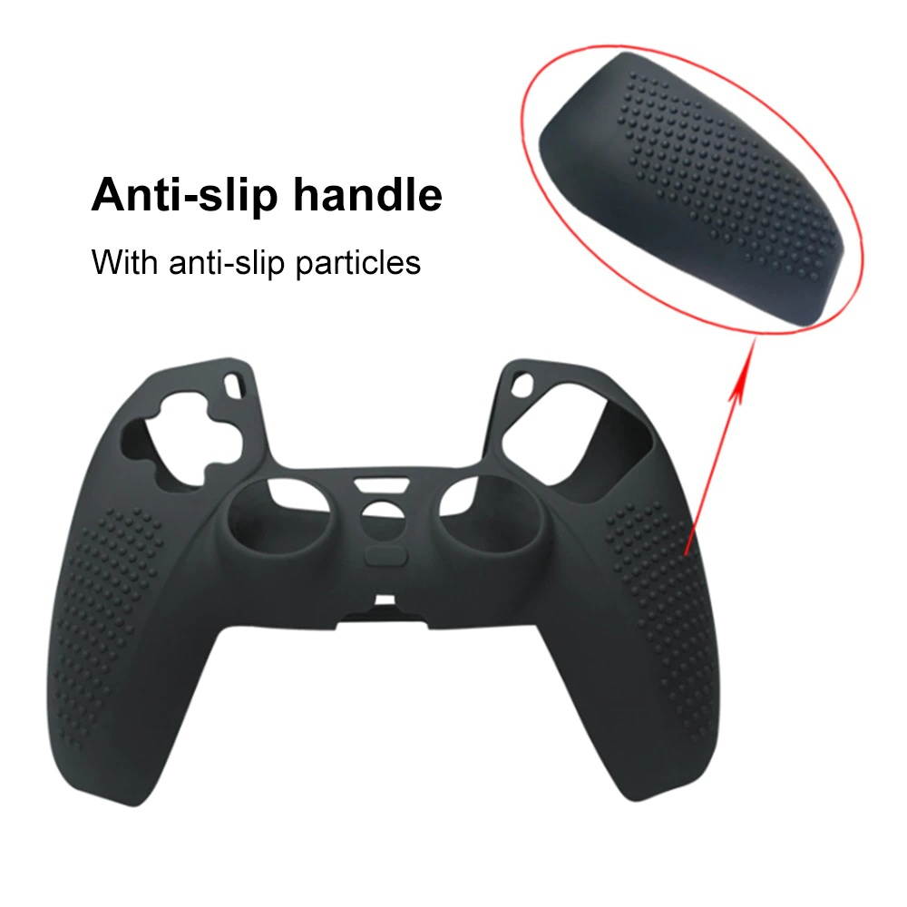 Replacement for PS5 Gamepad Sleeve Silicone Case Protective Cover with Anti-slip Particle for  Sony PlayStation PS5 Controller