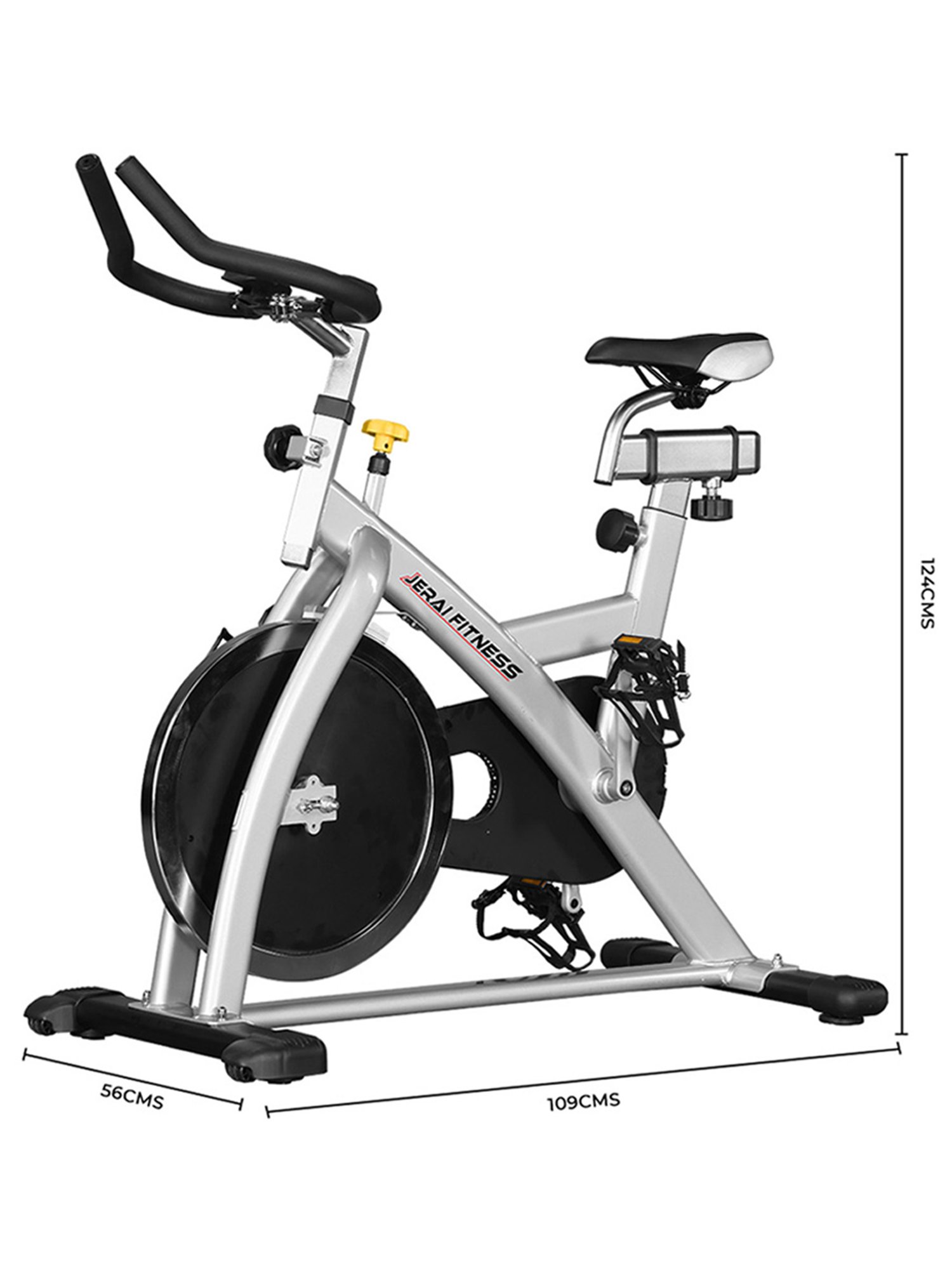 Jerai Fitness FBS4 Spinning Bike (Silver)