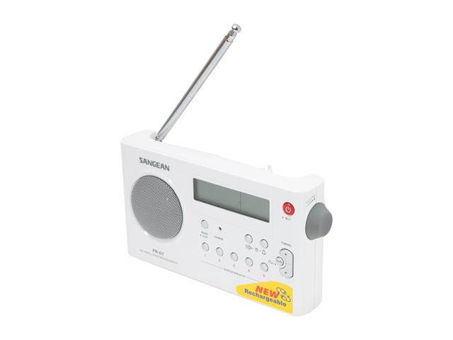 Sangean FM / AM PLL Synthesized Radio (White) PR-D7