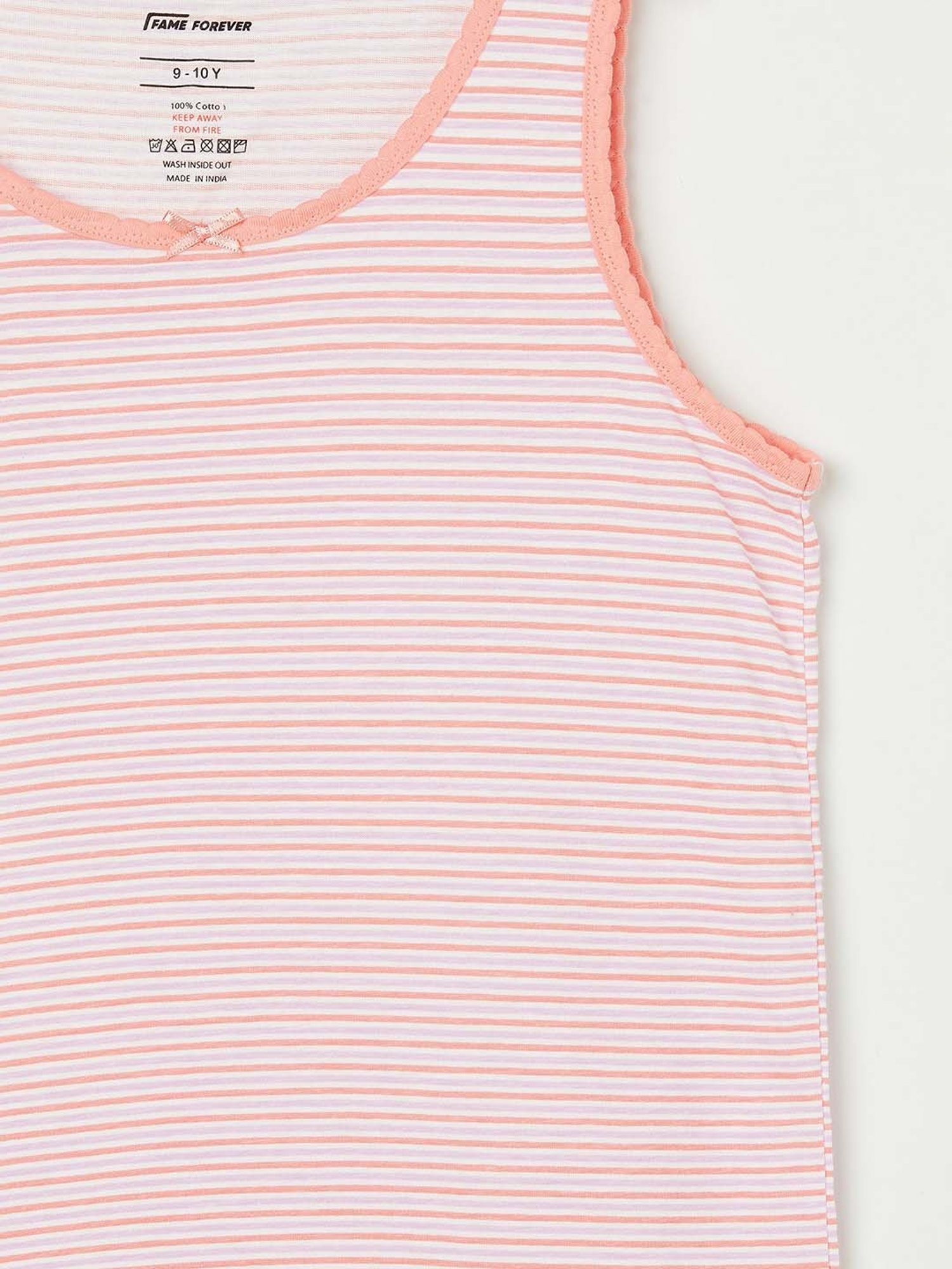 Fame Forever by Lifestyle Kids Multicolor Cotton Printed Tank (Pack of 3) - Assorted