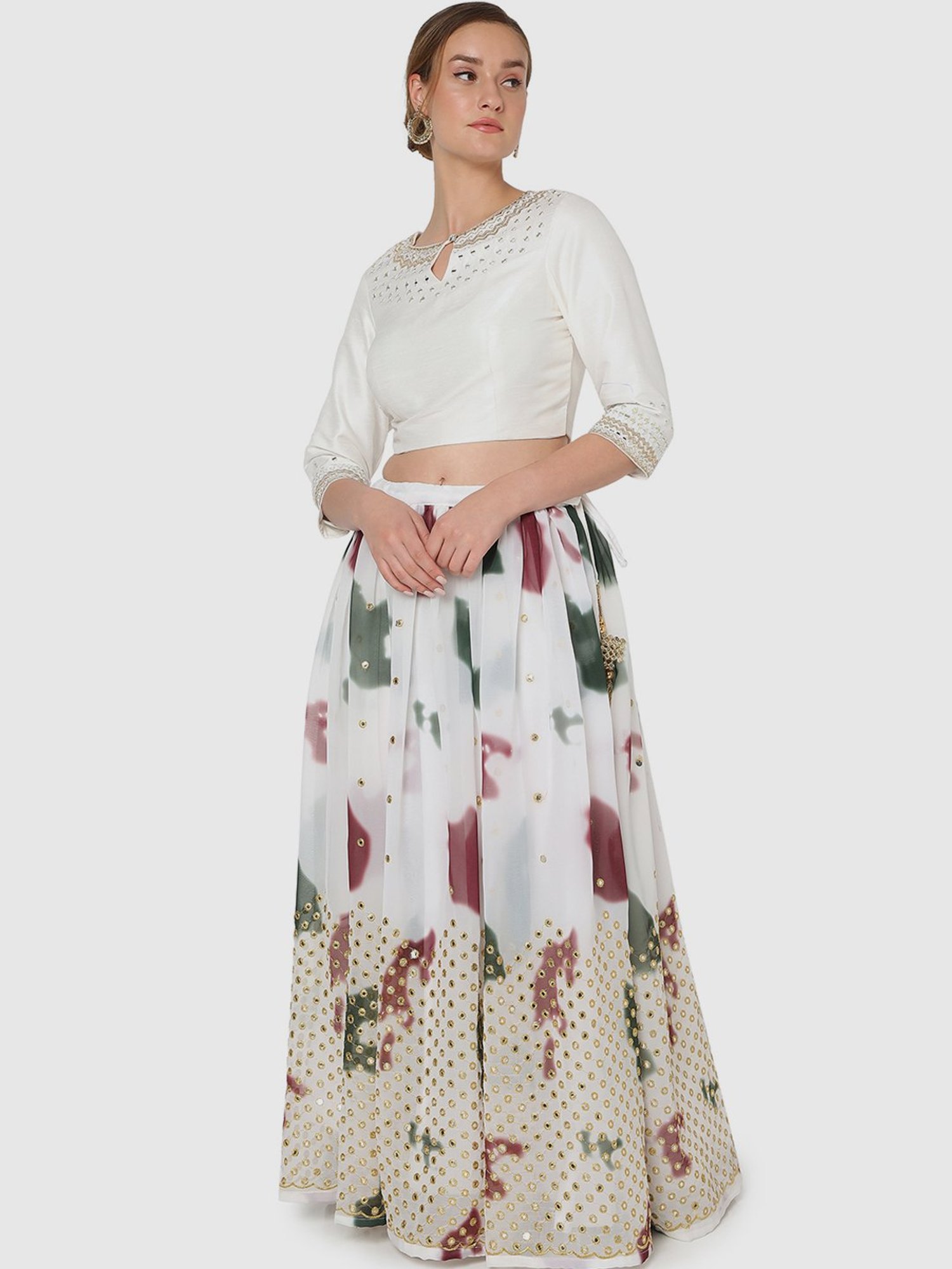 Salwar Studio Red Textured Blouse