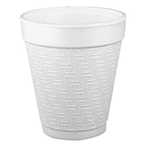 Dart DCC10KY10 Small Foam Drink Cup, 10 Oz, Hot/Cold, White, 25/Bag, 40 Bags/Carton