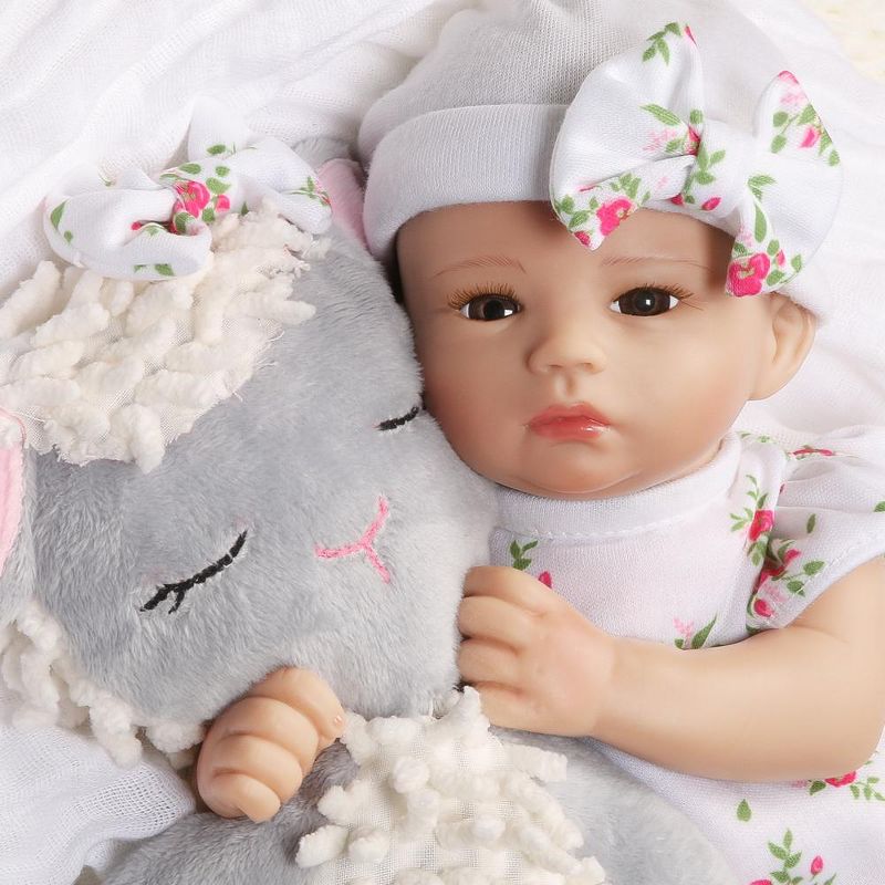 Paradise Galleries Preemie Tiny Reborn Baby Doll 12 inch - Bitsy Baby Little Lamb, Full Vinyl Arms & Legs, 4-Piece Gift Set, Safety Tested for 3+