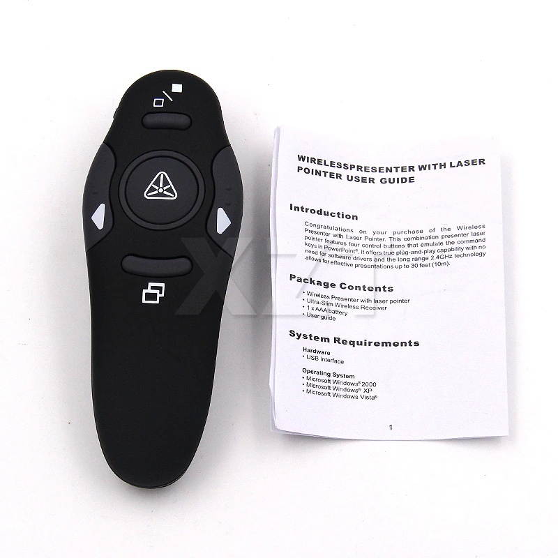 2.4GHz Wireless USB Powerpoint Presentation Remote Control Page PPT Flip Pen Pointer Clicker Presenter Red Light RF for Teacher
