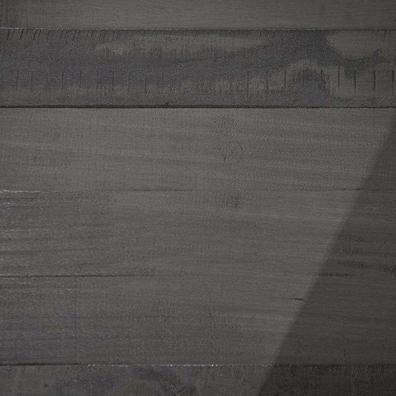 Edison Cheyenne Rustic Solid Wood Two Tier Entryway Bench, 58 Inch, Grey