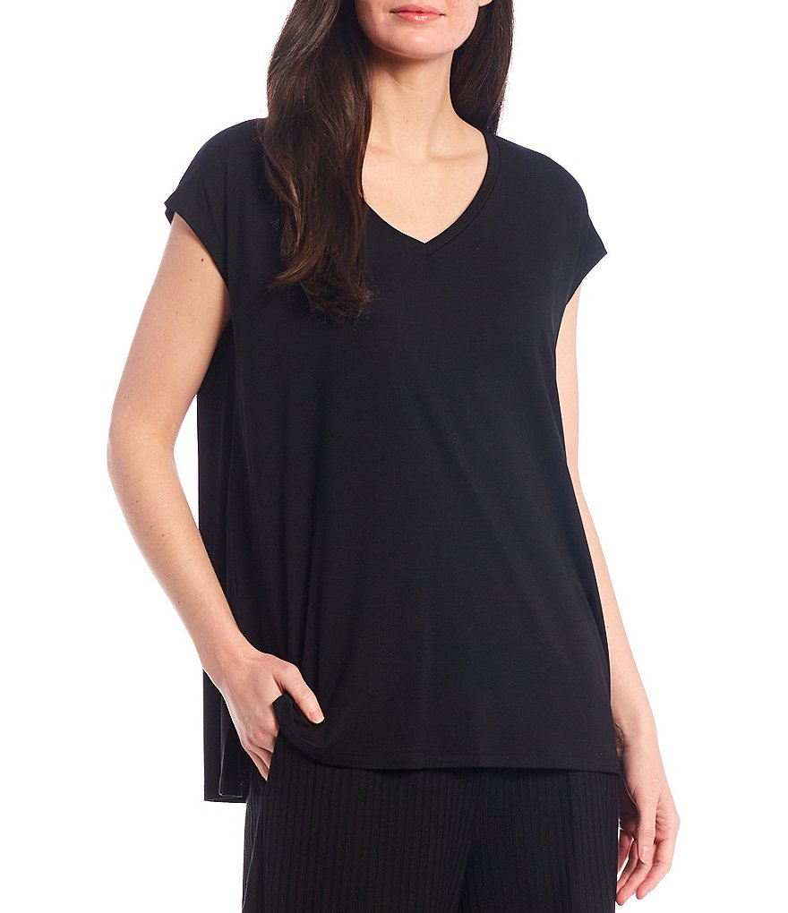 Calessa Floral Embroidered Round Neck Short Sleeve Tunic