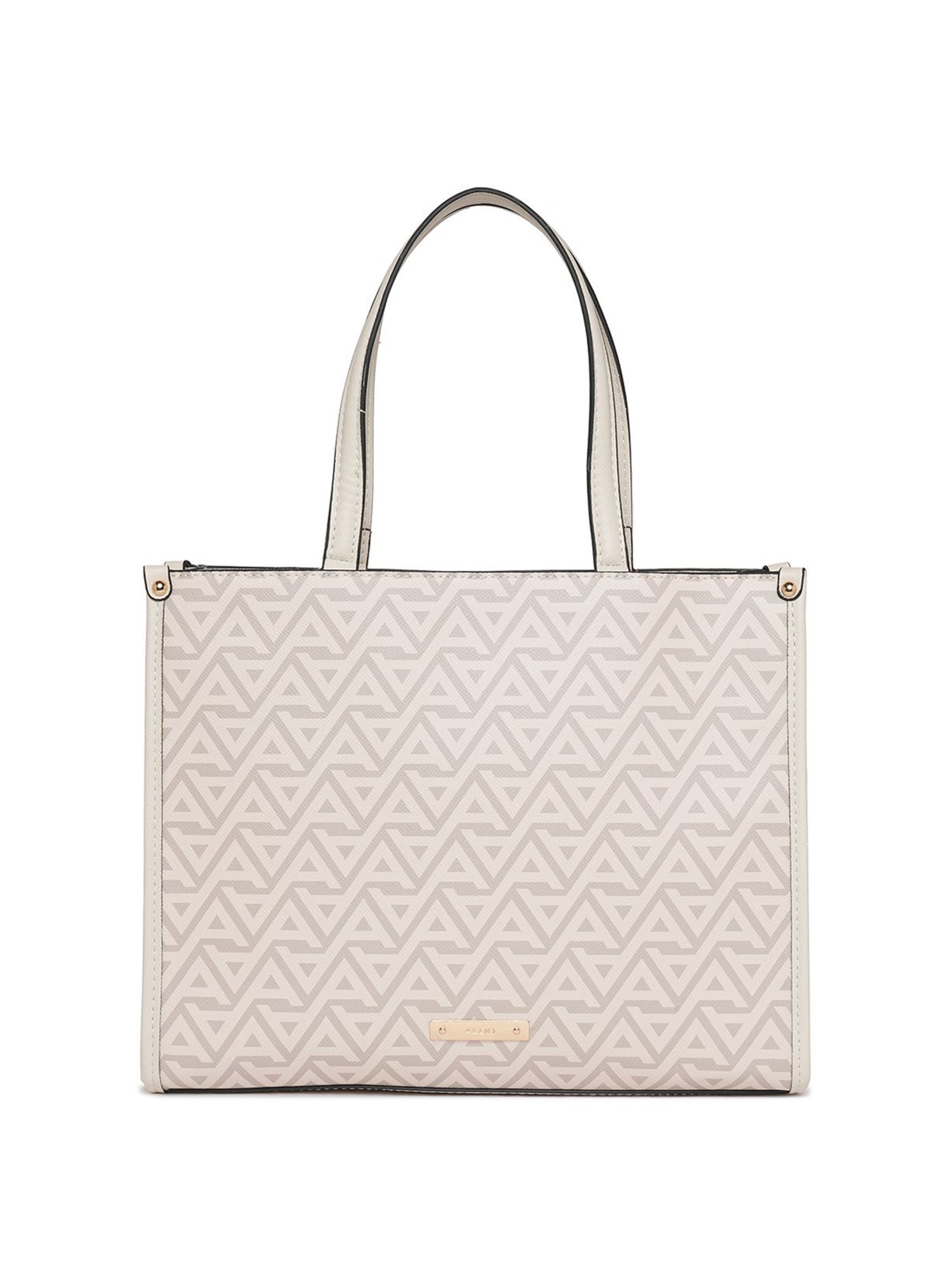 Aldo Grey Printed Medium Satchel Handbag