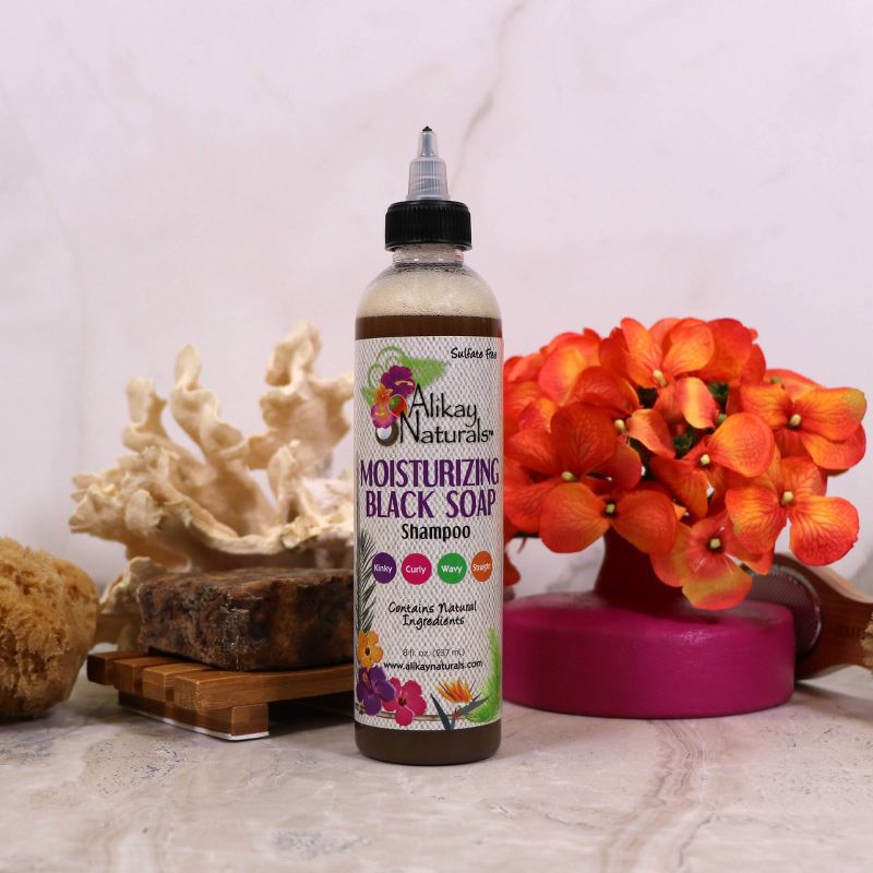 Alikay Naturals Moist Black Soap Shampoo - 8oz