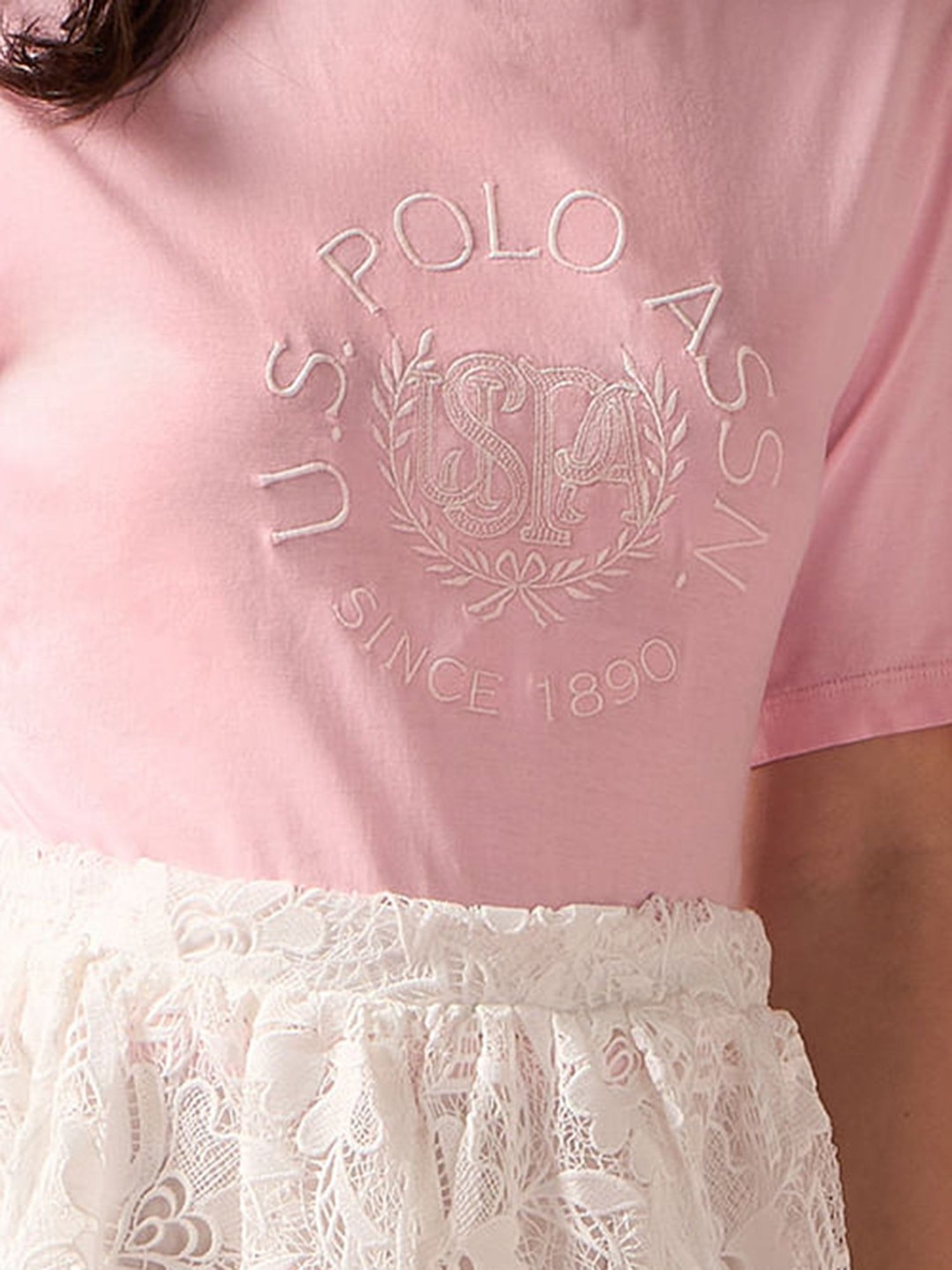 U.S. Polo Assn. Pink Graphic Print T-Shirt