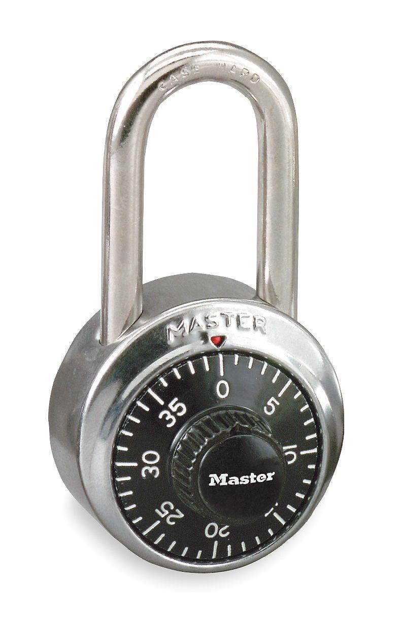 Combination Padlock, Front, 1 Dial, SS