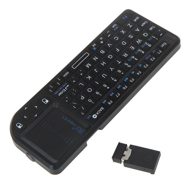 Rii X1 Mini 2.4GHz Black Wireless Keyboard with Mouse Touchpad Remote Control