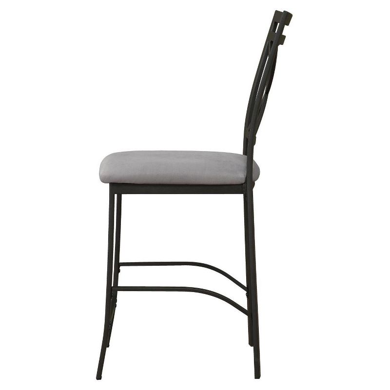 Crossback Counter Height Barstool Black Gray - Dorel Living