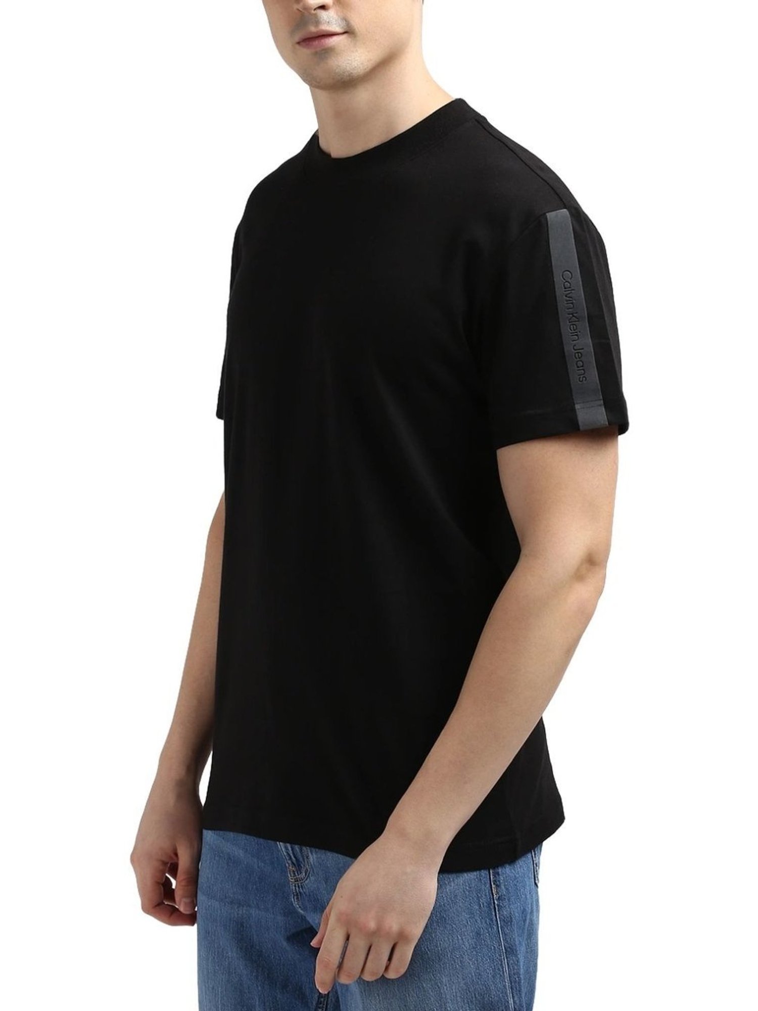 Calvin Klein Black Cotton Regular Fit T-Shirt
