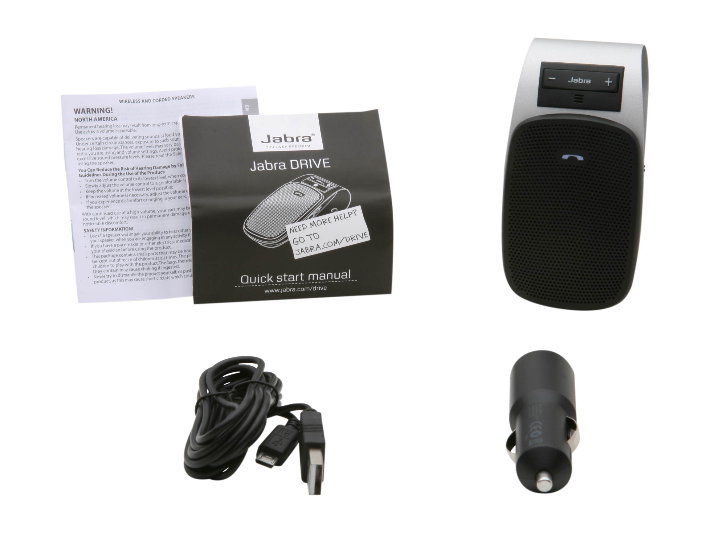 Jabra Drive Bluetooth In-Car Speaker for Music and Calls Black