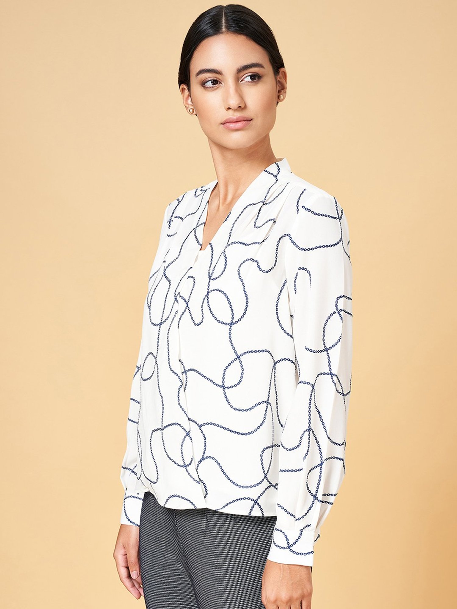 Annabelle by Pantaloons White Printed Top