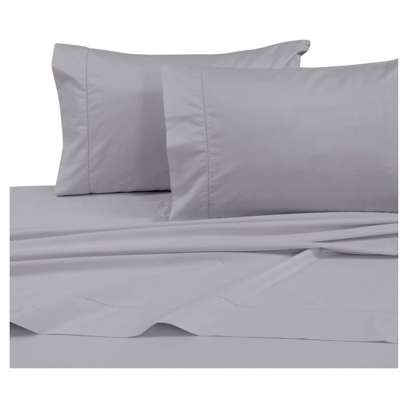 Cotton Sateen Deep Pocket Sheet Set (King) Silver Gray 750 Thread Count - Tribeca Living