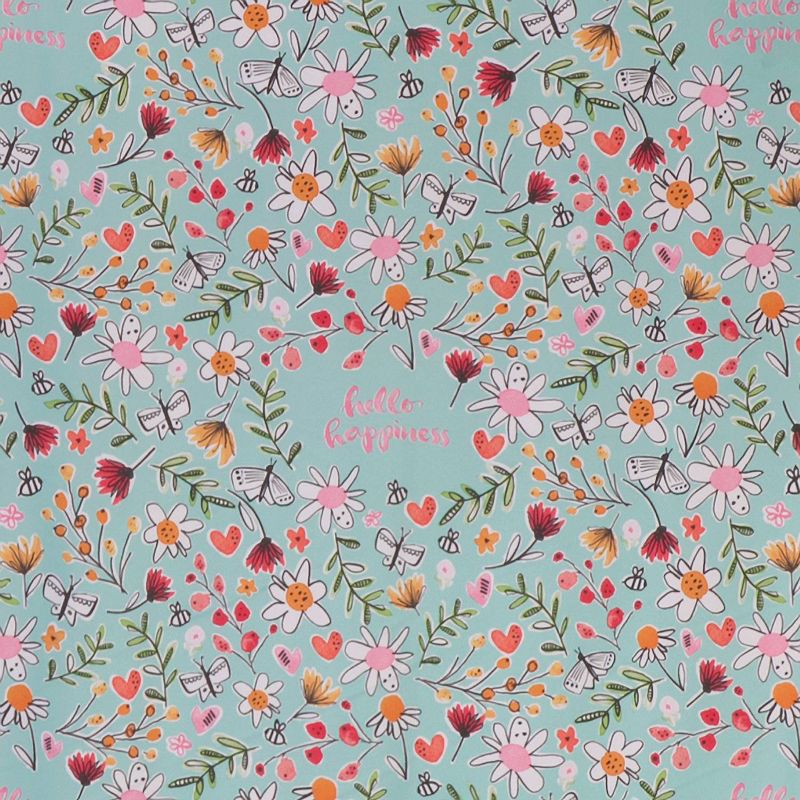 Hello Happiness Shower Curtain Blue/Pink - Creative Bath