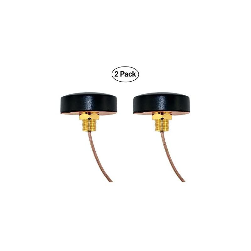 Ultra Low-Profile WiFi Omni-Directional 2 dBi Screw-Mount Antenna for 2.4/5.8 GHz Systems (2 Pack)