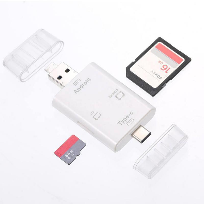 Type C Card Reader 3 in 1 Multifunction Micro USB USB2.0 Adapter TF/SD OTG Memory Card Reader For Macbook Camera Android Phones