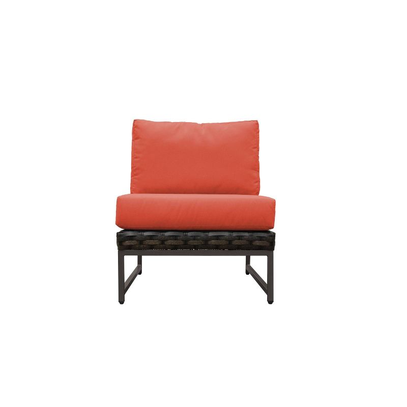 Barcelona 12pc Patio Sectional Seating Set with Cushions - Tangerine - TK Classics