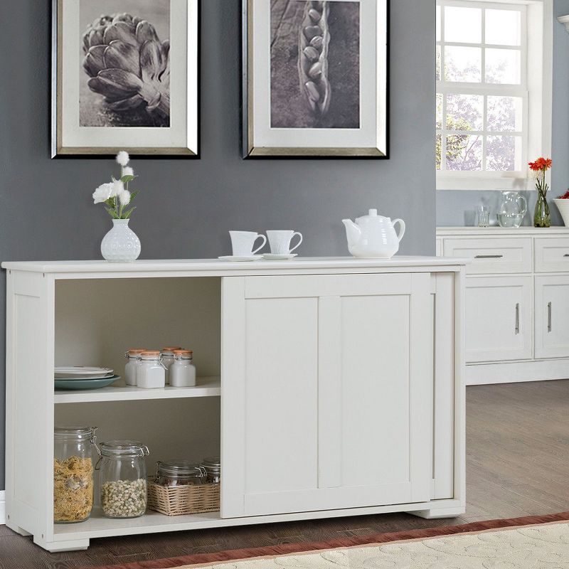 Naples Side Board White/Dark Brown - Chique