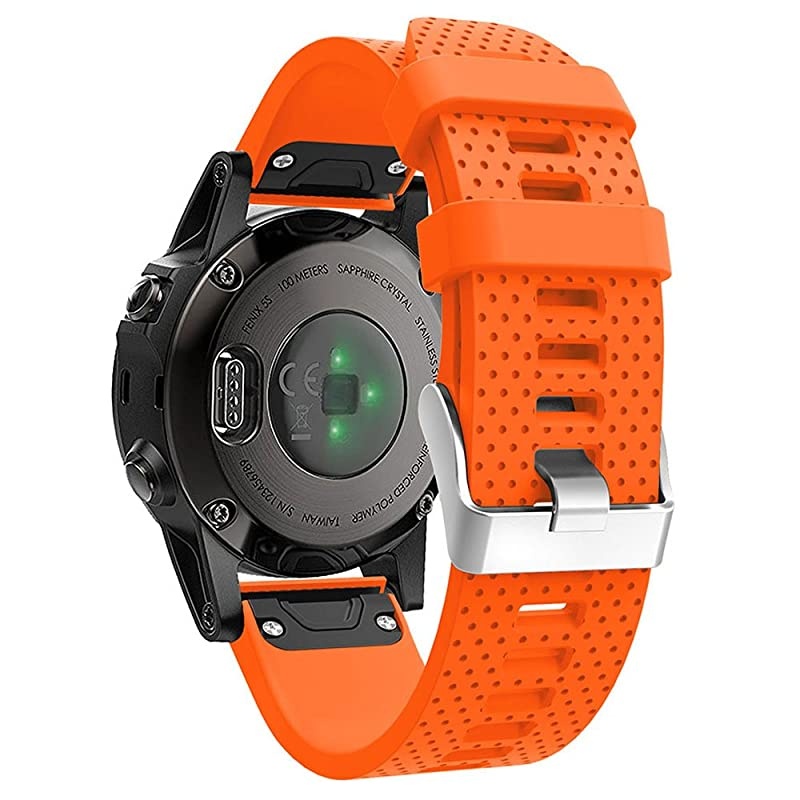 Band for Garmin Fenix 5S / Fenix 6S, Soft Silicone Replacement Watch Band Strap for Garmin Fenix 5S/Fenix 5S Plus/Fenix 6S/Fenix 6S Pro Smart Watch, Fit 5.31 inches-8.46 inches