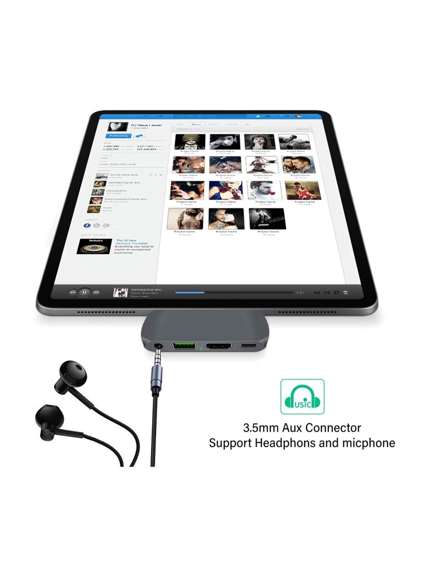 Powerup Stay Charged Aluminum USB Type-C Power Hub Adapter