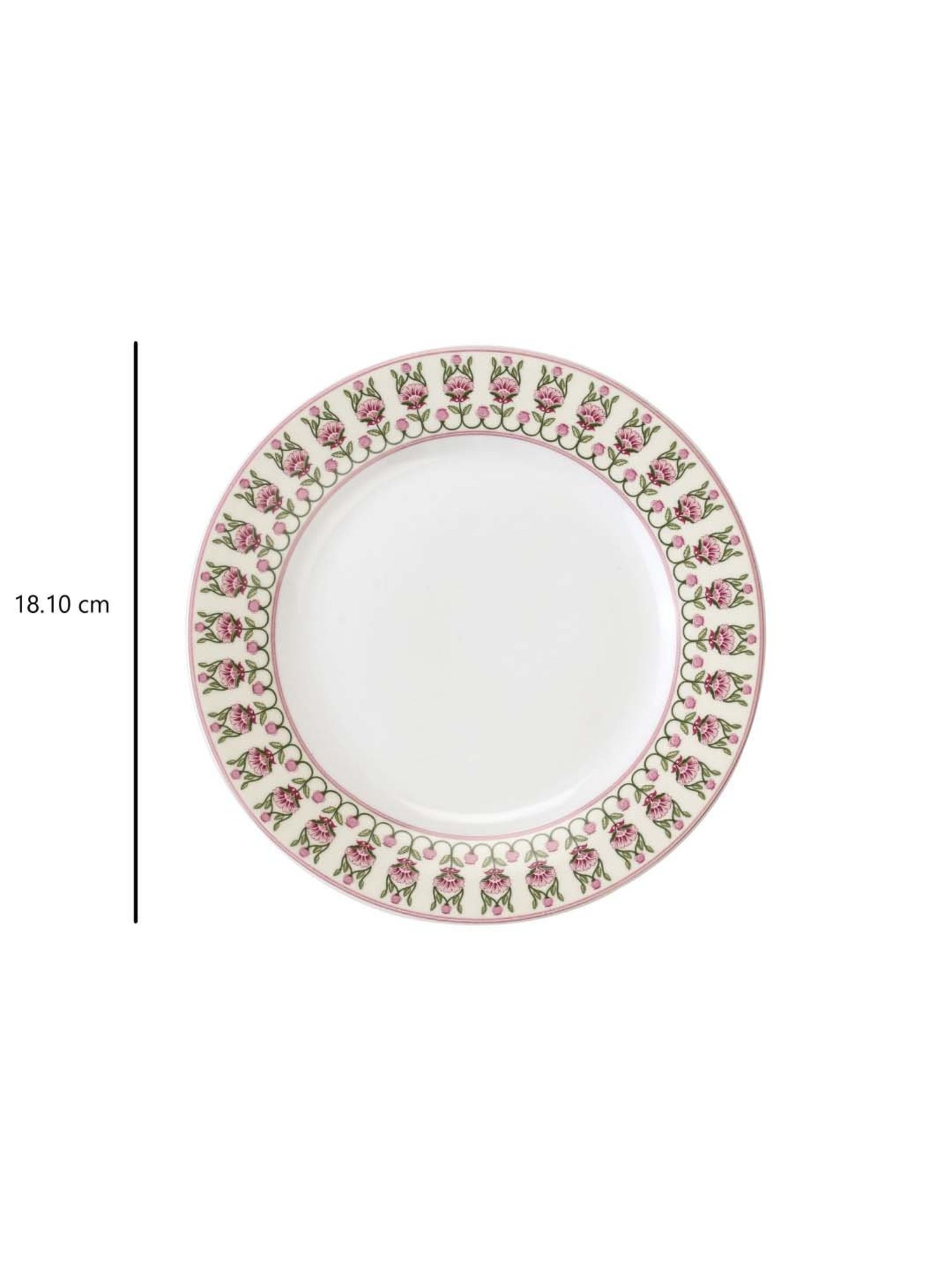 India Circus Multicolor Ceramic Dinner Plate - Set of 1