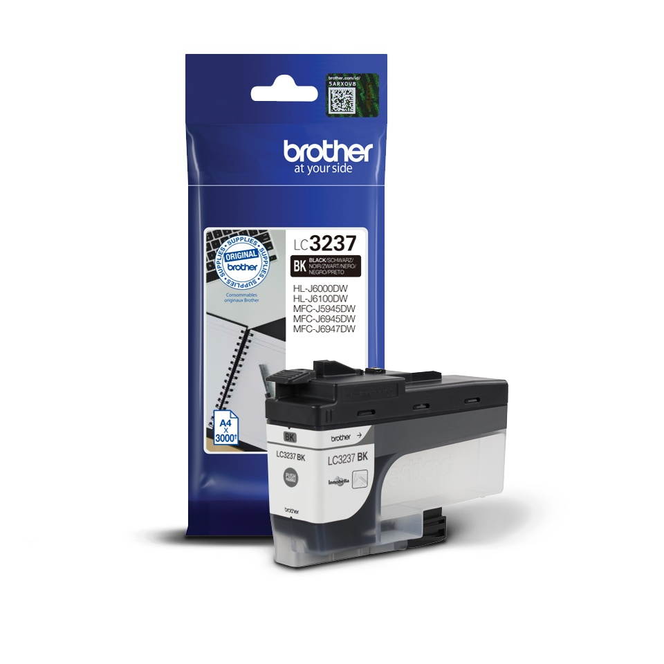 Brother LC3237BK - Black - original - ink cartridge - for Brother HL-J6000DW, HL-J6100DW, MFC-J5945DW, MFC-J6945DW, MFC-