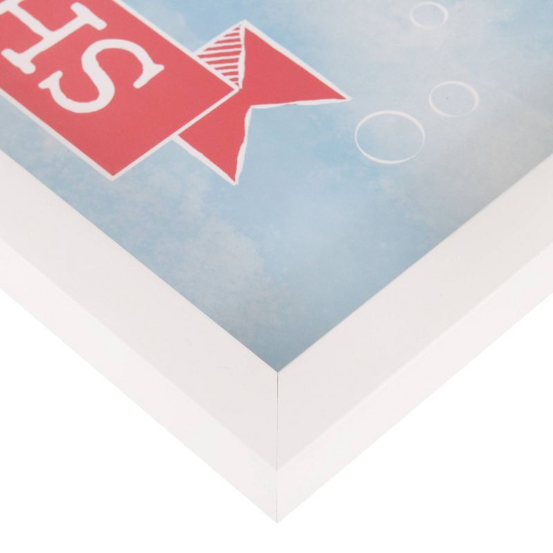 22"x26" Types of Shark Chart Framed Wall Art Print - Nielsen Bainbridge