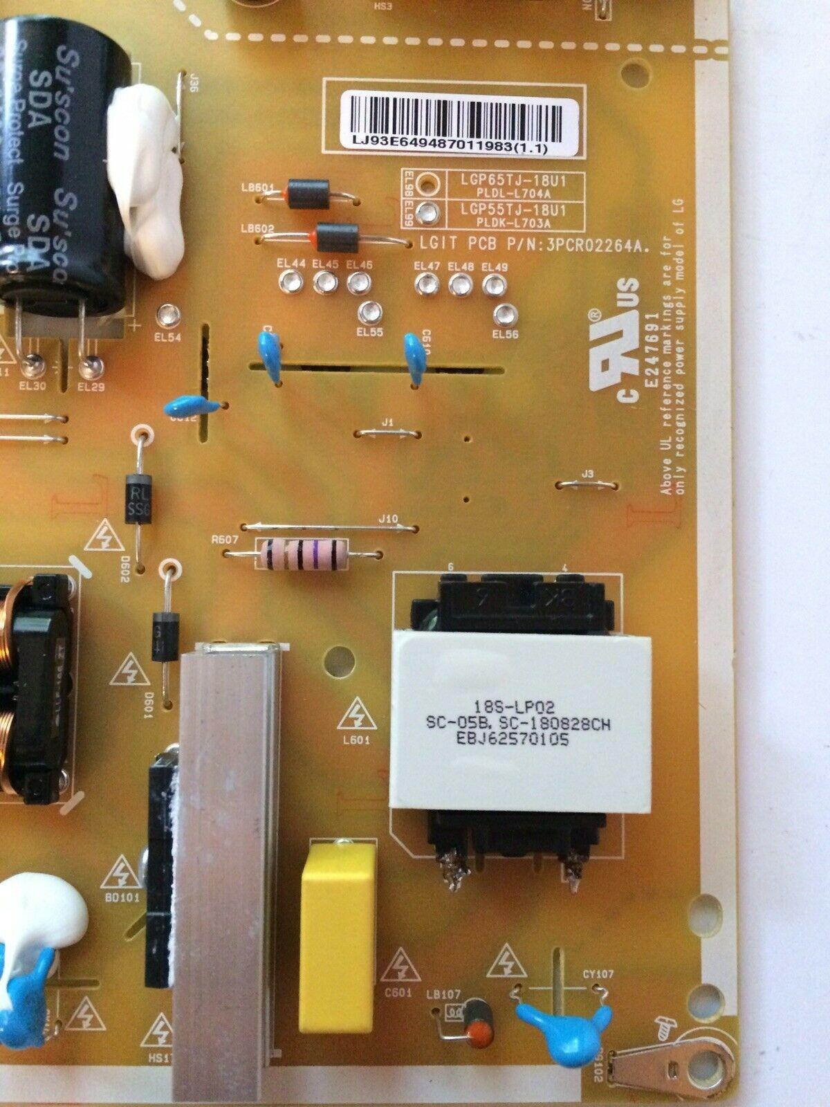LG 55UK6200PUA POWER SUPPLY BOARD EAX67865201