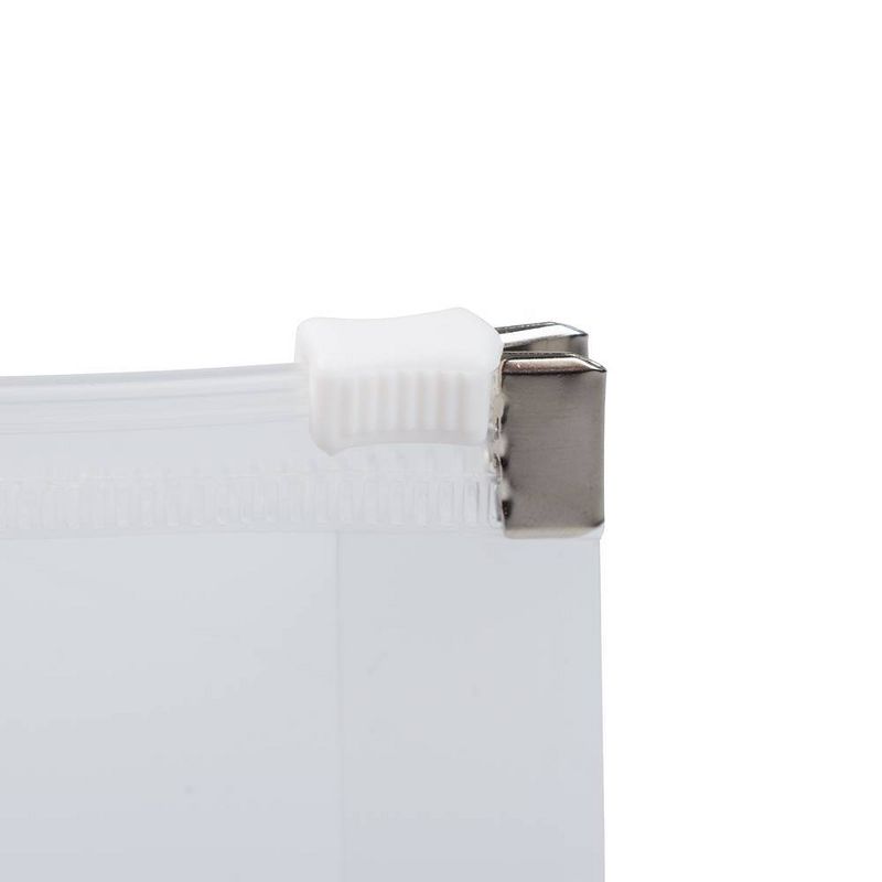 JAM Paper 5 1/4'' x 8'' 12pk Plastic Envelopes with Zip Closure, Booklet - Clear