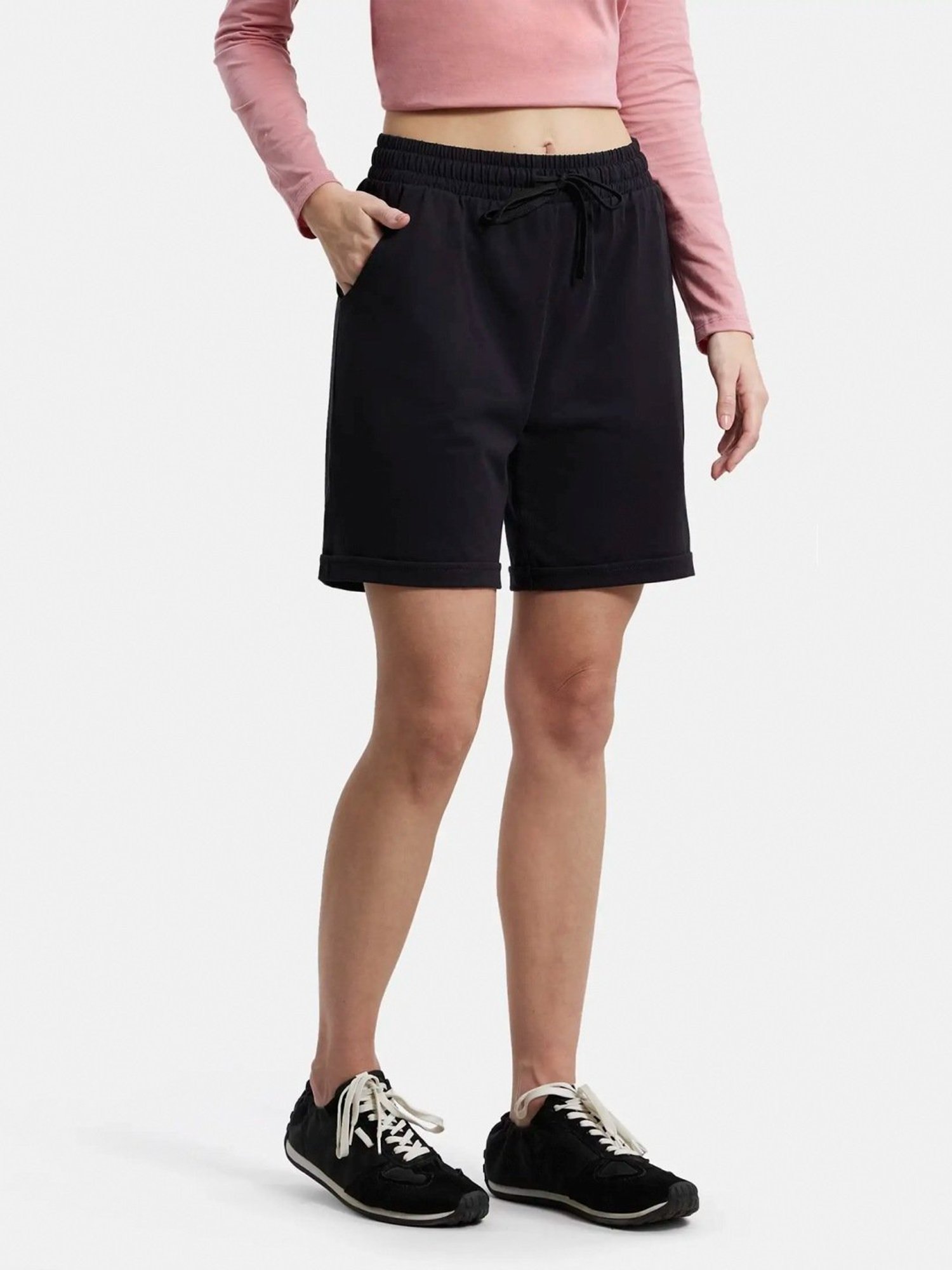 Jockey Black Cotton Shorts